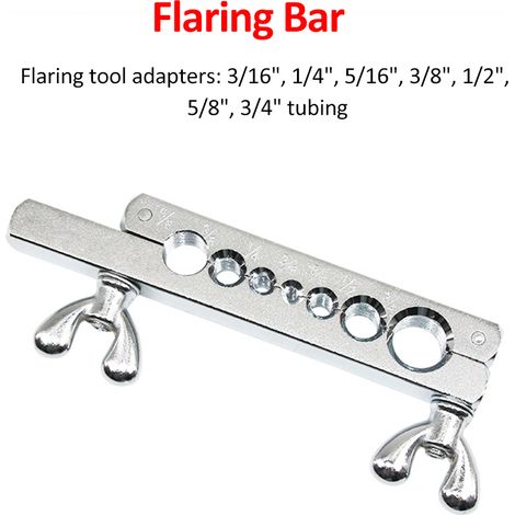 Ensemble d'outils d'évasement pour tuyaux et conduites de frein en cuivre, 7 matrices de 3/16'', 1/4'', 5/16'', 3/8'', 1/2'', 5/8'', 3/4'', Kit en CVC pour la plomberie (1/5)