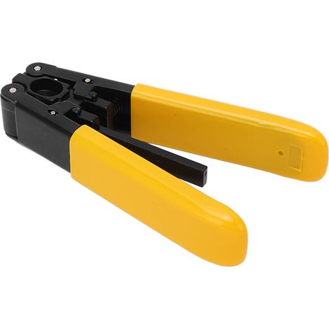 Pince à dénuder pour fibres optiques, petite taille, manche en PVC, pour le dénudage longitudinal et transversal des fils. (1/5)