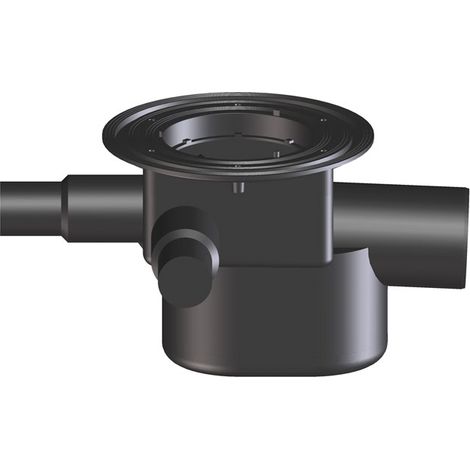 Pozzetto pavimento DN75/110, valvola antiriflusso, 3 entrate DN50/40