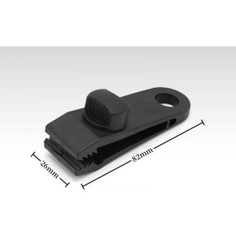 Clip De Fixation - Tendeur Pour Bâche Et Toile De Tente - Lot De 8 Pièces - Noir - 82 X 26 Mm (1/5)