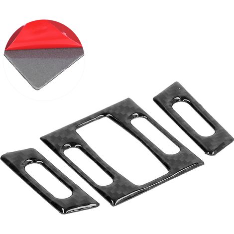 3-teiliges Carbonfaser-Luftauslass-Set für BMW 5er E60/E61 (2004–2010), Carbonfaser-Interieurleisten, schwarze Zierleisten (1/5)