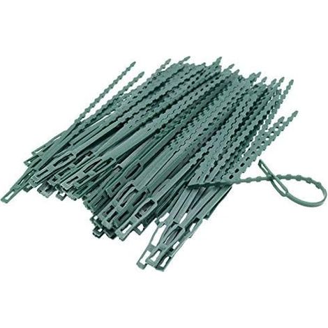 Lot de 200 attaches torsadées polyvalentes en plastique pour plantes et vignes Vert 17 cm (1/5)