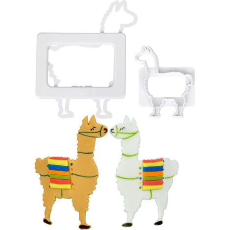 Cortador de fondant con forma de llama, 2 unidades (1/2)