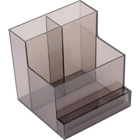 Boîte de Rangement pour Pinceaux de Maquillage en Acrylique Noir - Organisateur Cosmétique pour Soins de la Peau (1/5)