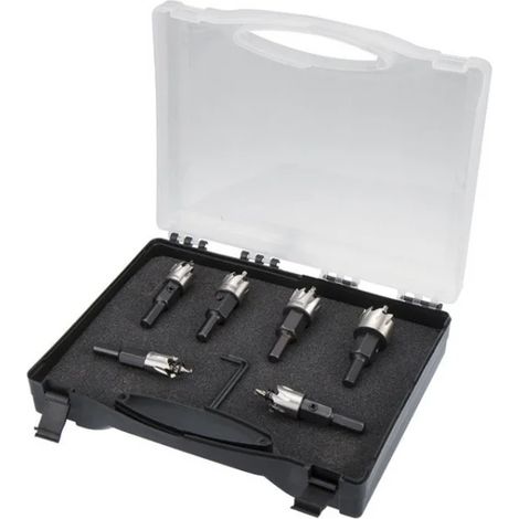 Fervi F015/006S Set di seghe a tazza HSS per metallo 6 Pz.