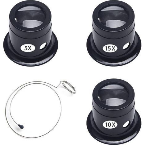 BUNTHAUS CSPARKV Loupe Horloger, Loupes Bijoutier, Loupe Monoculaire, Loupe de Réparation de Montre, Loupes D'horloger, Montre Horloge Réparation Loupe, Loupes de Bijoutier, Loupe 5X10X15X, pour Monna (1/5)