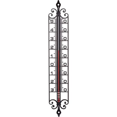 Thermomètre extérieur fer forgé – Plage de mesure -30°C à +55°C – Précision +/- 1°C – Longueur 410mm – Largeur 68mm – Stil (1/3)