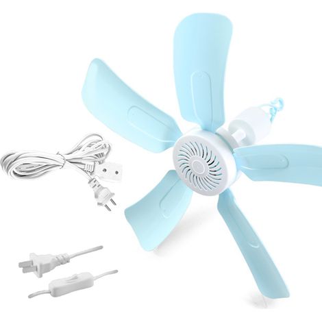 Ventilatore da soffitto a 5 pale, cavo da 3 metri, staffa a parete in plastica, bassa rumorosità, ideale per ufficio e casa. (1/5)
