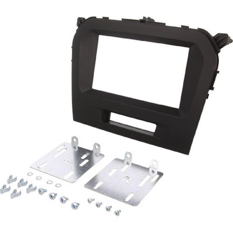 Facade autoradio 2DIN compatible avec Suzuki Grand Vitara ap14 - Noir brillant