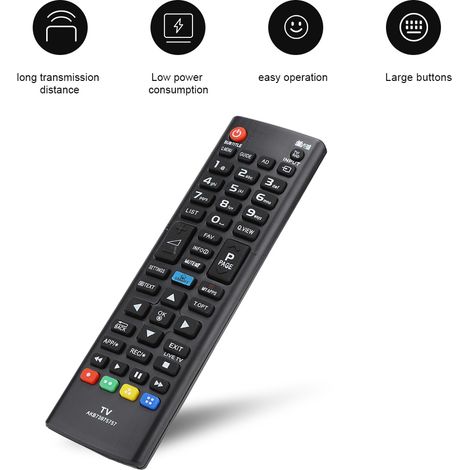 Télécommande universelle LG AKB73975757 compatible TV 22LB4900 et 22LB490U (1/4)