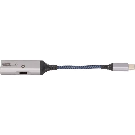 Câble adaptateur USB-C vers Jack 3.5 mm 2 en 1 60W QC PD Charge Rapide 16 cm Compact Portable pour Voyage Maison Bureau (1/5)