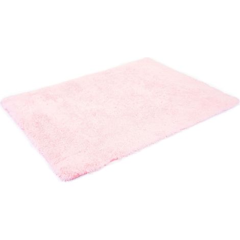 Tappeto a pelo lungo shaggy HHG-274 antiscivolo tessuto 140x200cm rosa