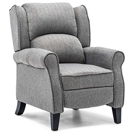 EATON HERRINGBONE RECLINER CHAIR - GREY (1/5)