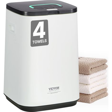 Sèche Serviettes 20 L, Chauffe Serviettes avec Écran LED et Voyant Lumineux en U, Seau Chauffe Serviettes Intelligent avec Minuterie Réglable, pour Couvertures Peignoirs Pyjama, Spa Massage (1/5)
