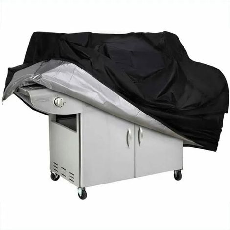 Housse imperméable pour barbecue, noire, 150 x 100 x 125 cm, tissu Oxford résistant, pour extérieur (1/5)