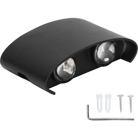 Applique murale LED étanche moderne, décoration intérieure et extérieure, 90-265V, 4W, coque noire et blanche (1/5)