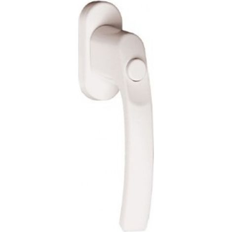 ABUS Poignee de Fenetre FG50 - Serrure de Fenetre avec Bouton-poussoir Verrouillable - Niveau de Securite 3 - 78773 - Blanc