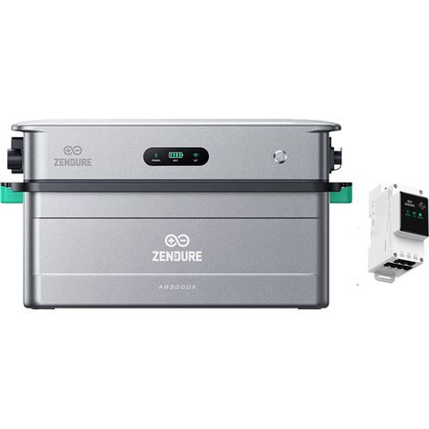 Zendure SolarFlow 2400 AC, KI AC-gekoppelte Energie Management System, 2400W AC Eingang, 2400W Ausgangsleistung, mit AB3000X, mit Smart Meter 3CT