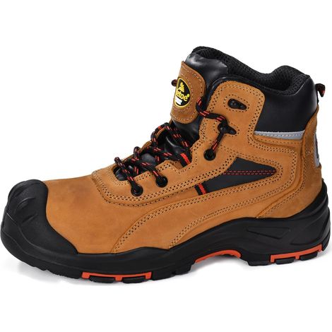 S3work chaussures homme/femme militaire, bottes de sécurité m - 8518, antistatique, imperméable à l'eau, cuir respirant, semelle intérieure confortable, embout de lunettes en fibre, plaque Kevlar (1/5)