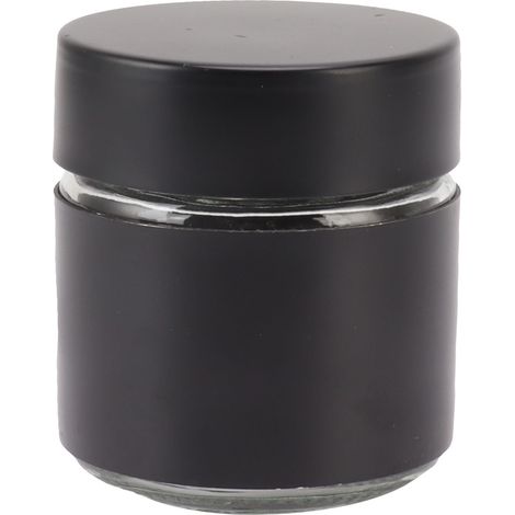 Pot à café en acier inoxydable et verre, récipient hermétique pour conservation grains de café et nourriture cuisine, noir (1/5)