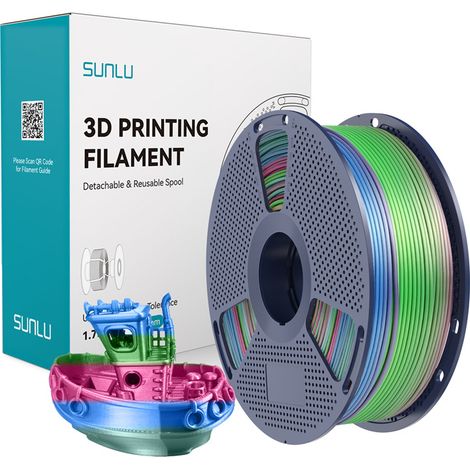 Filamento SUNLU PLA+ Seta 1,75 mm 1 kg Arcobaleno 06 (1/5)