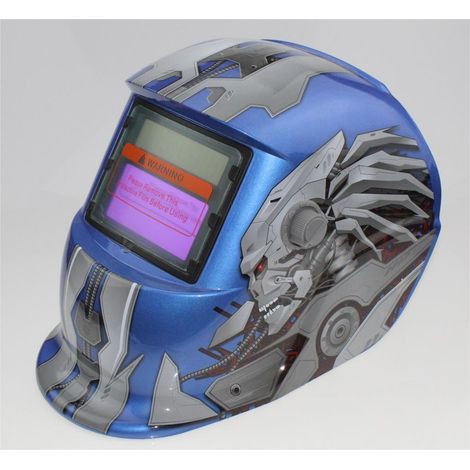 ZOLGINAH Casque de Soudure Automatique - Masque de Soudure avec 2 Lentilles et 2 Capteurs de filtre à ombre réglables DIN9-13 pour le soudage à l'arc de MIG TIG MAG [Classe énergétique A+++] (1/5)