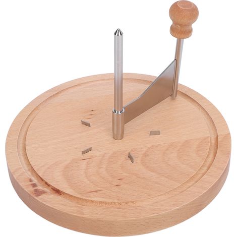 Rasoir à fromage en bois de hêtre et bigoudi en spirale en acier inoxydable 304 pour les fêtes (1/5)