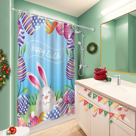 Rideau polyester pour douche 180x180 imperméable séparation douche pour dans une salle de bain design (1/5)