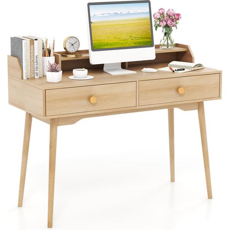 COSTWAY Writing Desk 120 CM Home Office Computer Workstation (1/5)