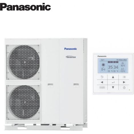 Panasonic – Pompe à chaleur air eau 12 kW WHMDC12H6E5 – Classe A++ – R-410A – Installation facile – Compatible Wi-Fi – Plage de fonctionnement -20° à 43°C - R-410