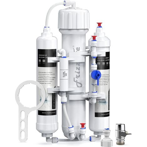 Système d'osmose inverse pour aquarium - Système de filtre à eau compact RO - 3 étapes - Poissons tropicaux - Discus - Marine - Compatible avec membrane GPD 190L, 280L ou 380L (190L) (1/5)
