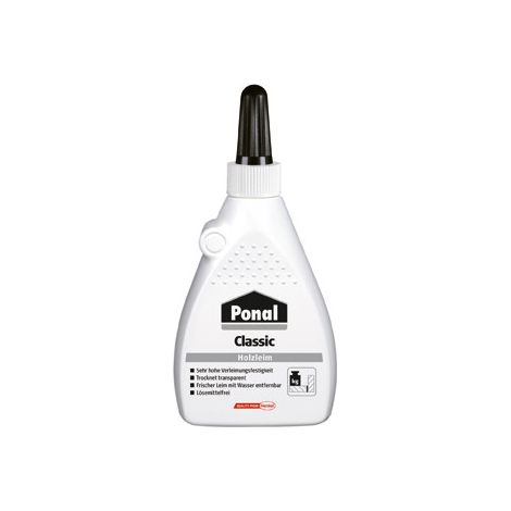 Cola para madera Ponal Classic 120g resistente al agua seca clara