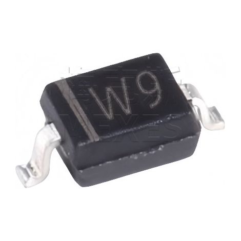 Changdian/Changjing BZT52C5V6S SOD-323 SMD Zener Diode (W9 silkscreen) 5.6V, pack of 5 electronic components.