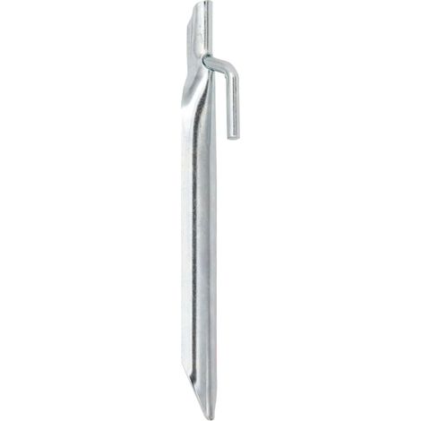 Piquets de tente 24pcs en forme de V 17cm Ø20mm acier galvanisé (1/5)