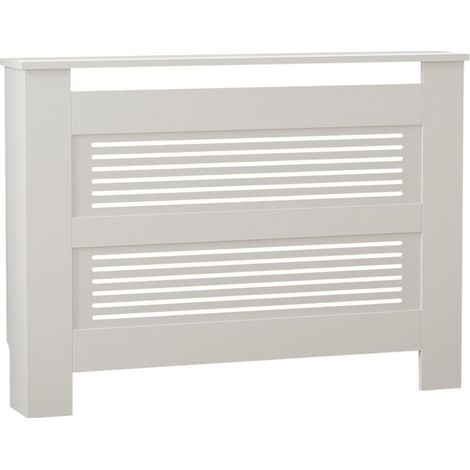 Armadio radiatore in legno "Termora" 112 x 19 x 82 cm - Bianco
