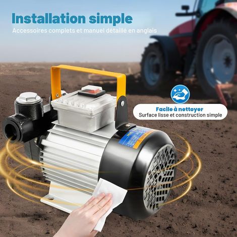 Pompe Gasoil Electrique 220v 550w 2800 Tr/Min, Pompe à Fuel Gasoil Bio Autoaspirante, Avec Soupape By-Pass, Enroulement Cuivre Et Accessoires, Pour Ravitaillement En Carburant De RéTrochaue Et Camions (1/5)