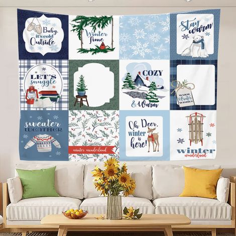 tapisserie abstraite, tapisserie murale esthétique pour chambre à coucher, tissu de fond pour chambre d'enfant 180x150cm (1/5)