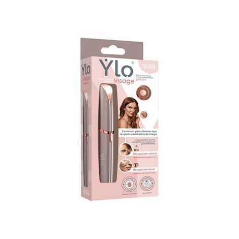 Rasoir visage femme BEST OF TV YLO EPIL02NG or rechargeable 2 têtes LED intégrée