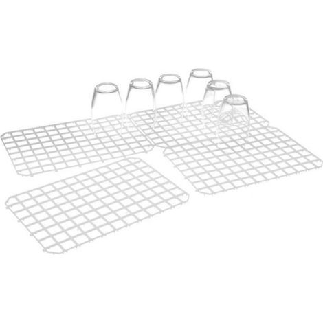 Tapis Égouttoir - Polypropylène Blanc - Conforme HACCP - Raccordable - 5 Pièces - 313 x 209 mm (1/3)