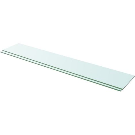 vidaXL Regalböden 2 Stk. Glas Transparent 110x20 cm