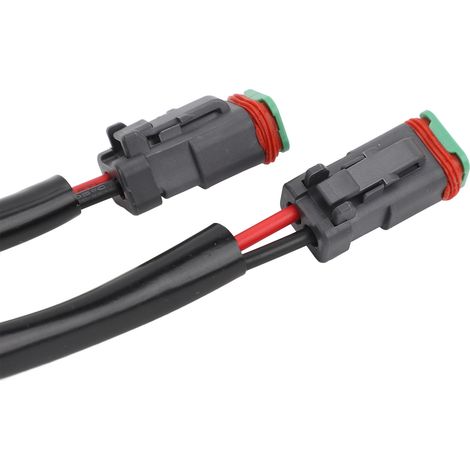 2 adaptadores de arnés de cableado DT resistentes al calor, conectores de arnés de cableado de alta potencia para barra de luz LED 2 en 1