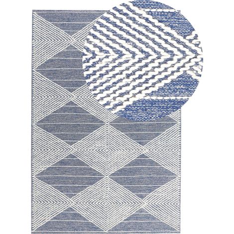 Teppich DATCA Blau 140 x 200 cm Wolle