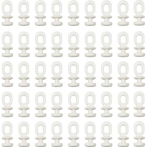 CSPARKV 100PCS Curtain Track Gliders Sliding Curtain Rod Hook Curtain Hook Rail Glider for Window Curtain Door Curtain and Shower Curtain