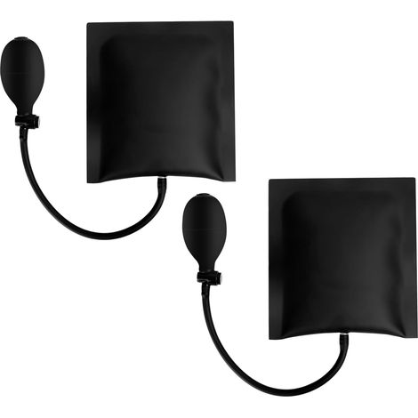 2 Coussin gonflable, Pompe à air, Cale de montage, 200 kg, Pour porte fenêtre réparation auto
