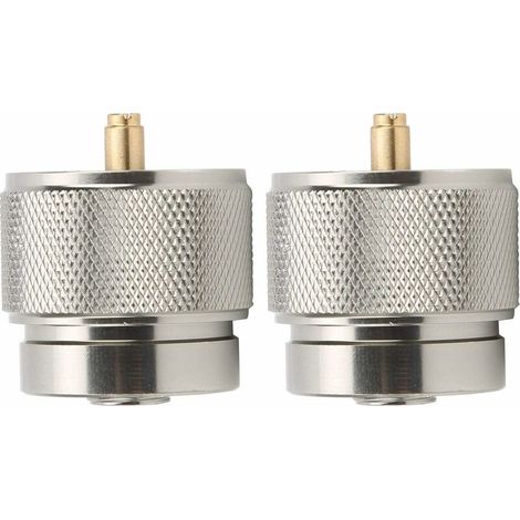 Adaptateur pour réchaud de camping, 2pcs Convertisseur d'adaptateur de gaz portable Convertisseur de bouteille de gaz à petite cassette extérieure Adaptateur de bouteille de sortie de valve pour (1/5)