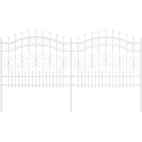 Clôture de jardin Kampen Blanc 240 x 140 cm (1/5)
