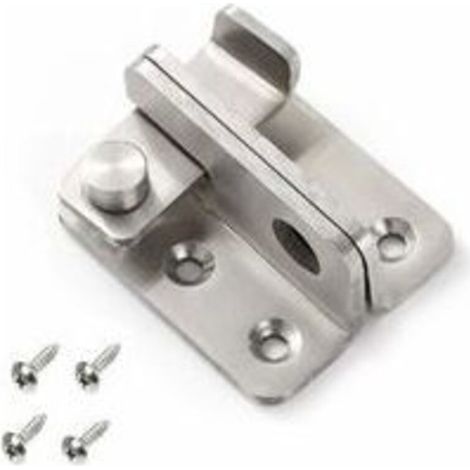 Small Anti-Theft Door Bolt, Stainless Steel Lever Lock with Padlock, Security Door Locks, Left Opening