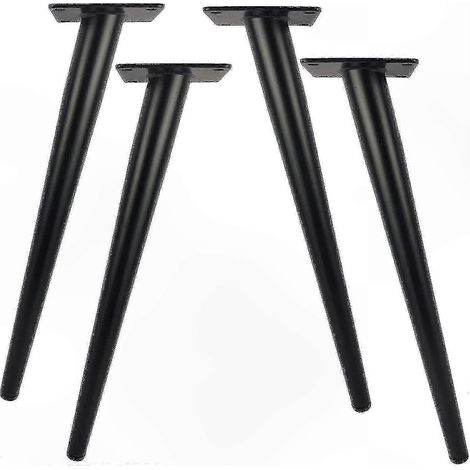 Pieds de support pour meubles, lot de 4, pieds de table en métal de 30 cm, adaptés aux coiffeuses, armoires, bureaux, chaises, repose-pieds, etc., avec une capacité de charge de 800 kg. (1/5)