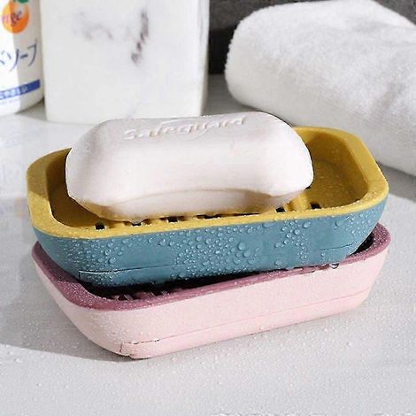 Porte-savon adhésif amovible : fixation murale, antirouille, sans perçage, pour douche (1/5)