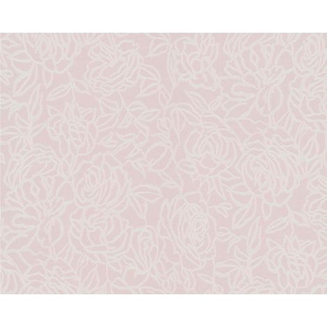 Papel pintado floral EDEM 9040-24 papel pintado vinílico estampado en caliente con dorso textil gofrado con ornamentos florales brillante rosa 10,65 m2 (1/4)